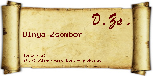 Dinya Zsombor névjegykártya