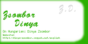 zsombor dinya business card